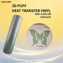 Vinilo de transferencia de calor 3D - Vinilo 3D navideño, adecuado para ropa DIY, patrones de silueta y varios usos, material decorativo de colores mixtos - Multicolor - Ver 94