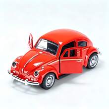 1:32 Scale Alloy Classic Retro Toy Car, Die-Cast Metal Beetle Shaped Vintage Car Model, Suitable For Car Enthusiasts And Collectors, Openable Doors, Car Toy, Birthday, Christmas, New Year Gift For Men And Adults - Multicolor - View 14