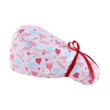 1pc Long Hair Nurse Cap, Women's Surgical Cap, Printed Work Hat With Sweatband, Elastic, Non-Slip Button, Red Ribbon Bow Design, Suitable For Nurses, Beauticians, Dentists, Veterinarians, Suitable For Work, Sports, Office, Home, All Seasons - Multicolor - View 13