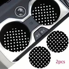 2pcs Car Cup Holder Coasters, Non-Slip Shock-Proof Universal Stylish Car Cup Mats, Small/Medium/Large Polka Dot Coasters, Ideal Valentine's Day Gift For Her - A - View 13