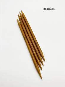 25cm Double-Pointed Knitting Needles 1 Set/Carbonized Bamboo Knitting Needles (4pcs) 2.0mm-2.25mm-2.5mm-2.75mm-3.0mm-3.25mm-3.5mm-3.75mm-4.0mm-4.5mm-5.0mm-5.5mm-6.0mm-6.5mm-7.0mm-8.0mm-9.0mm-10.0mm - Khaki - View 11