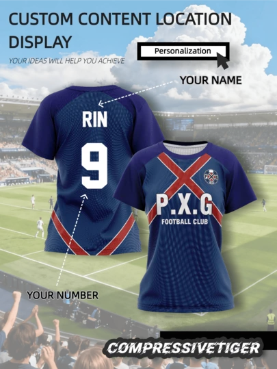 Camiseta de fútbol japonesa de anime personalizable P.X.G de cadena azul, #9 Rinsho-Do Cosplay camiseta, Camiseta deportiva casual unisex, Impresión personalizada de nombre y número, Transpirable y de secado rápido, Adecuada para fútbol, voleibol, fitness, etc. - Uso primavera/verano. Regalo de Halloween, Acción de Gracias, Navidad y Año Nuevo