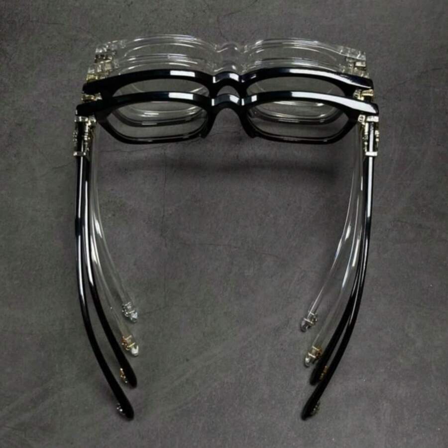 Classic Chrome-Plated Heart-Shaped Glasses, Understated Yet Luxurious, Suitable For Daily And Outdoor Wear - 白色 - 查看 1