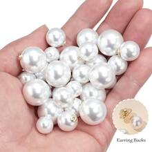 KMEOSCH 高光泽仿珍珠耳钉背扣、半孔耳钉背扣、塑料耳塞和胸针背扣帽、DIY珠宝配件 - 珍珠耳堵 - 查看 5
