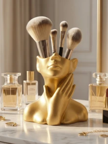 Organizador, Dormitorio, Organizador, Almacenamiento, Baño, Estantería de almacenamiento, Organización, Productos para la piel, Organizador de maquillaje>Giratorio, Almacenamiento de cosméticos, Habitación, Joyero, Organizador de joyas, Organizador de maquillaje, Organizador de maquillaje, Almacenamiento, Soporte de maquillaje, Soporte para brochas de maquillaje, Artículos de tocador, Para vacaciones en la playa, Colección de baño, Colección de dormitorio, Gran capacidad - Multicolor - Ver 3