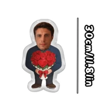 1 Personalized Pillow - Customized Face, Two Styles. Unique And Breathable, Suitable For Her, Him, It, Boyfriend, Girlfriend, Dad, Mom, Family, Friends, Anniversary, Mother's Day, Birthday, Valentine's Day, Christmas, Halloween, Graduation Ceremony, Father's Day, Wedding, Housewife, Sofa, Bed, Car, Tea Room, Bedroom, Bathroom, Living Room, Dining Room - Men's - View 6