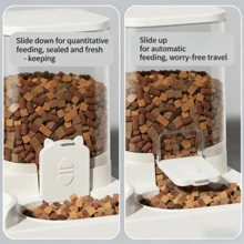 二合一自动宠物喂食器和饮水器 - 无需用电，大容量重力式食盆和水盆，适用于猫狗，防溢防滑设计，易于清洁，是忙碌的宠物主人旅行或度假时的理想之选，也适合在家、办公室和旅行途中日常使用。 - 1.6l - 查看 7