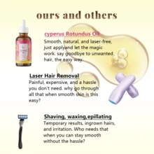 Natural Permanent Hair Reduction Oil - Caramela Beauty With Cyperus Rotundus Extract | Clinically Tested, Painless At-Home Treatment, Slows & Reduces Regrowth - 淺粉色 - 查看 8