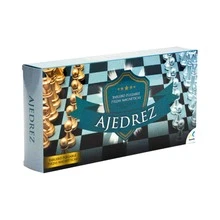 Novelty Ajedrez Magnético Portátil con Piezas Doradas y Plateadas - Multicolor - Ver 1