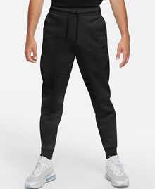 Nike Unisex Tech-Inspired Zip Hoodie & Jogger, Slim Fit Tapered Tracksuit With Cozy Lining, No Shrinkage, Effortless Streetwear Graphic Outerwear For Men & Women Hoodi Sweatpants - Quần nỉ đen - Xem 1