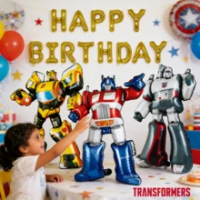 14pcs TRANSFORMERS Foil Balloons, Birthday Theme Balloons Set, Party Background Wall Decor Atmosphere Balloons - Multicolor - View 5