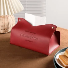 Caja de pañuelos de lujo nórdica de 5*8.6 pulgadas de cuero, adecuada para la sala de estar, la cocina, el dormitorio, el vestíbulo, el almacenamiento del coche, soporte de pañuelos minimalista elegante y lindo, ideal para regalos de vacaciones, cumpleaños, todo el año - Multicolor - Ver 10