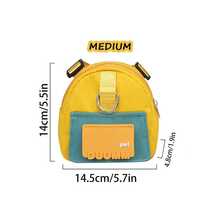 1件黄色狗狗背包式胸背带，带牵引绳，可爱宠物幼犬背包，内置狗狗便便袋分配器，可调节宠物自带背袋，适合小型和中型犬旅行、远足、日常散步（S、M） - 黃色 - 查看 7