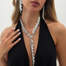 1件波西米亚风几何麦穗拼接女士时尚项链，优雅百搭，适合派对、日常休闲佩戴、情侣约会、婚礼、女士生日、节日等场合，是理想的珠宝礼物之选。 - 項鍊 - 查看 10