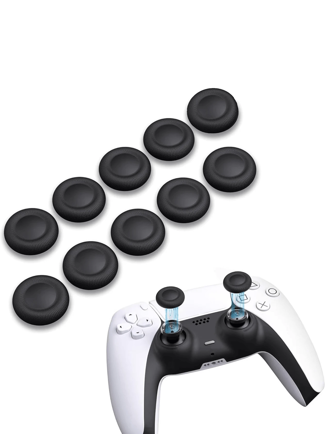 Tapa de joystick de controlador de juego universal, tapa de botón de controlador de juego, tapa de botón de juego para fiesta de vacaciones, accesorios de controlador de juego, cubierta protectora antideslizante, accesorios de juego, compatible con / - Multicolor 2 - Ver 1