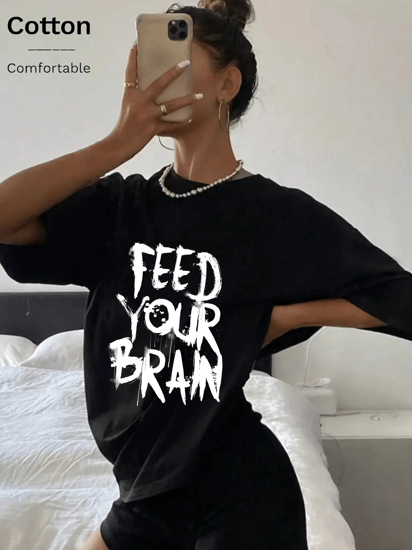 Women T-Shirts - Black - View 1