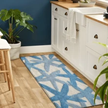 1 Stück Teppich mit Meereskreatur Muster, Kunstwoll-Matte - hochabsorbierend, leicht zu reinigen, geeignet für Heimdekoration, Bauernhaus, Eingangsbereich, Innenbereich, Raum, Küche, Esszimmer, kleines Büro/Homeoffice, Waschbecken, Waschküche, Fußmatte, Küchenmatte, rutschfeste Matte - Verschiedenfarbig - Übersicht 7