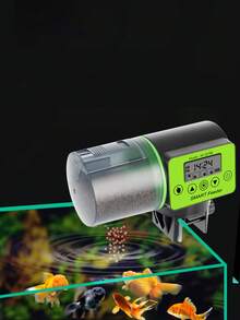 Automatic Fish Feeder With Intelligent Timing, Suitable For Open Fish Tanks Or Tanks With Fixed Edges, Applicable For Fish Aquarium Feeding, Suitable For Pets: Aquarium, Fish Feeder - Multicolor - View 2