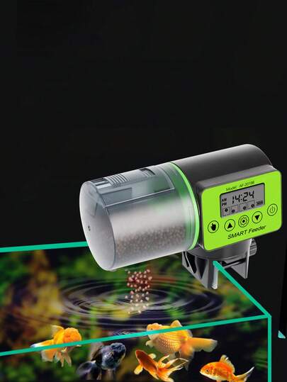 Automatic Fish Feeder With Intelligent Timing, Suitable For Open Fish Tanks Or Tanks With Fixed Edges, Applicable For Fish Aquarium Feeding, Suitable For Pets: Aquarium, Fish Feeder