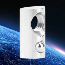 Tuercas elásticas estándar europeo, 50 pcs, 40-M8, para perfiles aluminio, acero carbono de calidad, recubrimiento de níquel, resistente a corrosión, duraderas, múltiples especificaciones, tuercas ranura en T, añadir abrazaderas sin desmontar, rosca precisa, conexión estrecha - Plateado - Ver 9