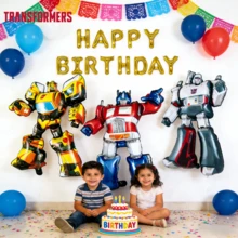 14pcs TRANSFORMERS Foil Balloons, Birthday Theme Balloons Set, Party Background Wall Decor Atmosphere Balloons - Multicolor - View 6