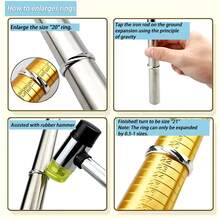 Metal Ring Sizer Set, Repair Tool Kit, Includes US, UK, HK, EU And Other Country Sizes, Ring Sizer 0-13, Ring Mandrel, Agate Polishing Blade, Polishing Stick, Silver Polishing Cloth, Ring Resizing Tools, For Jewelry Making And Measurement - Multicolor - View 4