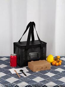 Large Insulated Cooler Bag, Beverage Storage Bag, Big Size Cooling Bag, Lunch Box, Zipper Picnic Foil Food Basket, Picnic
