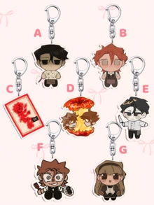 1个亚克力死神钥匙扣，罗迪/文森特/玛丽安动漫亚克力包包挂饰，辣妹风，吸血鬼饰品，锐舞派对礼物。日常包包配饰，包包挂饰，挂绳，钥匙扣。非常适合送给男朋友、女朋友、家人、医生、护士，也可作为派对礼物、手机装饰等等。 - 彩色 - 查看 1