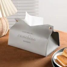 Caja de pañuelos de lujo nórdica de 5*8.6 pulgadas de cuero, adecuada para la sala de estar, la cocina, el dormitorio, el vestíbulo, el almacenamiento del coche, soporte de pañuelos minimalista elegante y lindo, ideal para regalos de vacaciones, cumpleaños, todo el año - Multicolor - Ver 7