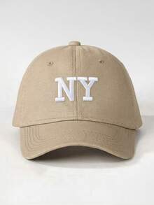 3顶纽约刺绣男女通用遮阳帽，卡车帽，沙滩帽，钓鱼帽，黑色、白色、卡其色，适合派对、高尔夫、乡村、生日、复古等场合，四季皆宜，也是送给朋友的绝佳节日礼物。 - 卡其色+黑色+白色 - 查看 5