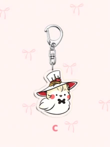 1个卡通动漫亚克力钥匙扣，动漫周边-维姬、查理、阿拉斯托印花壁球钥匙扣，地狱旅馆钥匙扣，汽车钥匙圈。粉丝的完美礼物，角色扮演配件，汽车钥匙包背包小饰品钥匙圈配件，创意学生礼物。 - 彩色 - 查看 17