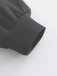 男童印花保暖套头卫衣，秋冬季保暖舒适 - 深灰色 - 查看 3