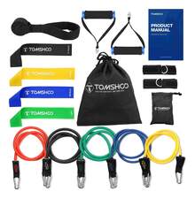 Juego De Bandas De Resistencia Para Ejercicio Tomshoo 17 Pcs - Azul - Ver 1