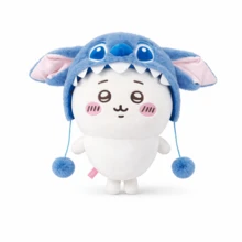 千川系列cosplay玩偶毛绒玩具，史迪奇头千川填充玩偶，生日圣诞节节日礼物 - 藍白色 - 查看 5