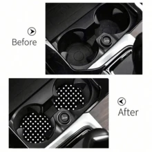 2pcs Car Cup Holder Coasters, Non-Slip Shock-Proof Universal Stylish Car Cup Mats, Small/Medium/Large Polka Dot Coasters, Ideal Valentine's Day Gift For Her - A - View 4