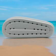 JENN ARDOR Unisex EVA Lightweight Non-Slip Breathable Shower Slippers Beach Indoor Home Bathroom Swimming Pool Shower Slippers Plastic Slippers - Màu Xám nhạt - Xem 5