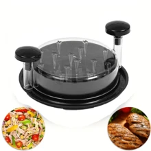 1pc Upgraded Chicken Meat Shredder With Lid, Improved Meat Shredder With Large Non-Slip Rotating Blades, Suitable For Shredding Chicken, Cabbage, Beef And Vegetables, Easy To Operate And Clean - Multicolor - View 2