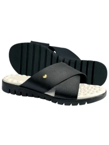 Women's Slipper Sandal Orthopedic Shoe For Heel Spurs And Plantar Fasciitis Comfortable Massager - 黑色 - 查看 4