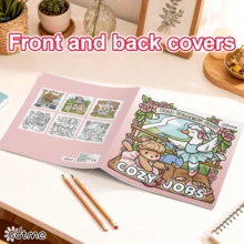 GDTME "Hobbies & Professions" Coloring Book, 24 Pages Of Thick, Non-Bleeding Interior Pages, Single-Sided Printing, Recommended For Beginners, 7.87*7.87 Inch, Clean And Clear Patterns, Perfect For Stress Relief, Valentine's Day Gifts, Adult Coloring Book, A Beautiful Music Festival, Small Gifts For Wedding Season, Friends' Drawing Sketchbook - 301 - View 6