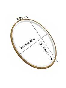 优雅椭圆形绣花箍，深棕色仿复古画框，适用于艺术缝纫、工艺品、绗缝、家居装饰悬挂