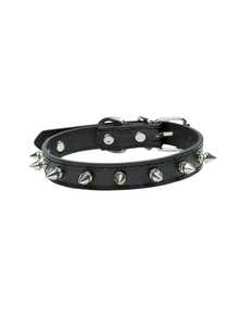 Studded Pet Collar, Leather Bullet Design Anti-Bite Pet Collar, Pet Accessories