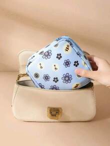 Large Capacity Sanitary Pad Storage Bag, Cartoon Pattern Sanitary Napkin Storage Pouch, Portable Menstrual Products Set, Multi-Functional Waterproof Storage Bag, Pad Storage Pouch, Tampon Bag, Women's Supplies Bag, Travel Storage Bag, Suitable For Storing Sanitary Pads, Lipsticks And Coins - Multicolor - View 6