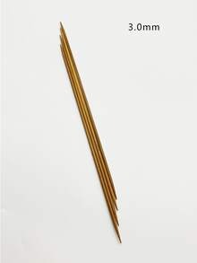 25cm Double-Pointed Knitting Needles 1 Set/Carbonized Bamboo Knitting Needles (4pcs) 2.0mm-2.25mm-2.5mm-2.75mm-3.0mm-3.25mm-3.5mm-3.75mm-4.0mm-4.5mm-5.0mm-5.5mm-6.0mm-6.5mm-7.0mm-8.0mm-9.0mm-10.0mm - Khaki - View 9