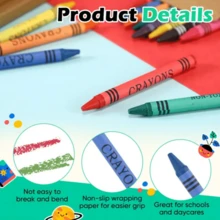 5 Boxes [40pcs] Creative Mini Short 8-Color Wax Crayons, Boxed Colored Pencils, Art Drawing Colored Pens, Suitable For Student Back To School Prizes & Gifts - Multicolor - View 5