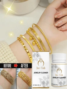 JUE FISH 珠宝清洁液 - 珠宝及金属清洁液，适用于项链、钻石，去除锈迹和污渍，快速脱脂除氧化，新旧型号随机发货