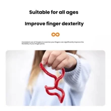 tangle Official Twist Puzzle Gem Series Amethyst Stress Relief Toy, ADHD Focus Training Finger Toy - Twisting and Decompression Toy - Gemstone - Amethyst - View 5