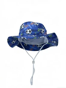 Kids Bucket Hat, Cute Football Cartoon Pattern Sun Hat, Fashionable Beach Hat For Spring/Summer - 1PC - View 21