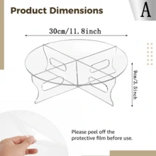 透明亚克力纸杯蛋糕架，易于组装的甜点展示架，非常适合生日、婚礼、咖啡桌、阳台桌和野餐。 - 無色 - 查看 4