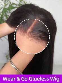 4*4 5*5 13x4 13x6 8-16inch HD Transparent Lace Front Wigs Short Bob Wig Human Brazilian Virgin Hair Bone Straight Human Peruvian Hair Lace Closure Deep Curly Short Bob Wigs For Women Pre Plucked With Baby Hair Natural Color Heat Resistant Fiber Synthetic Wig For Women - Natural & Black - View 28