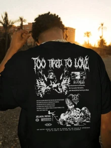 Too Love T-Shirt, Unisex Men's And Women's Blouse, 100% Cotton, Premium Top Streetwear, New Release, Immediate Shipping, Various Colors!! - 黑色 - 查看 1